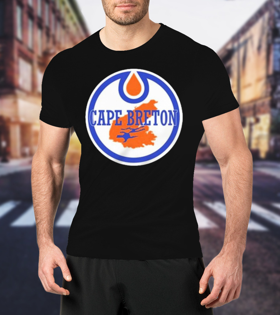 Cape Breton Oilers Hockey Logo Map T-Shirt