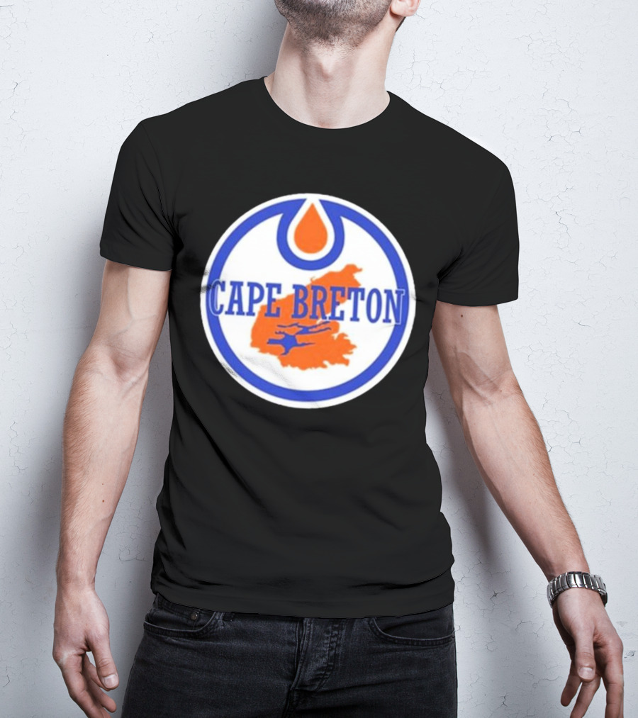 Cape Breton Oilers Hockey Logo Map T-Shirt