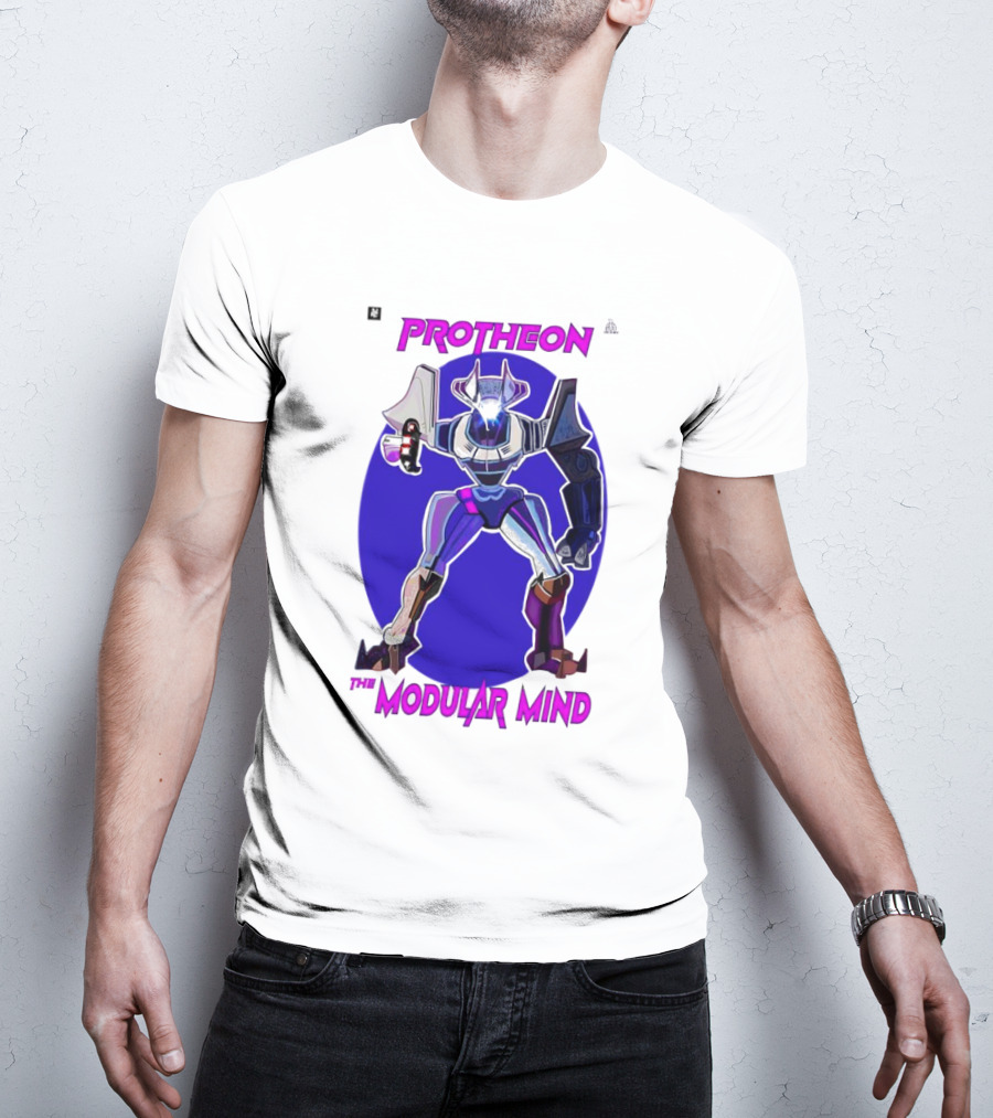 Protheon The Modular Mind Robot Character Purple Armor T-Shirt