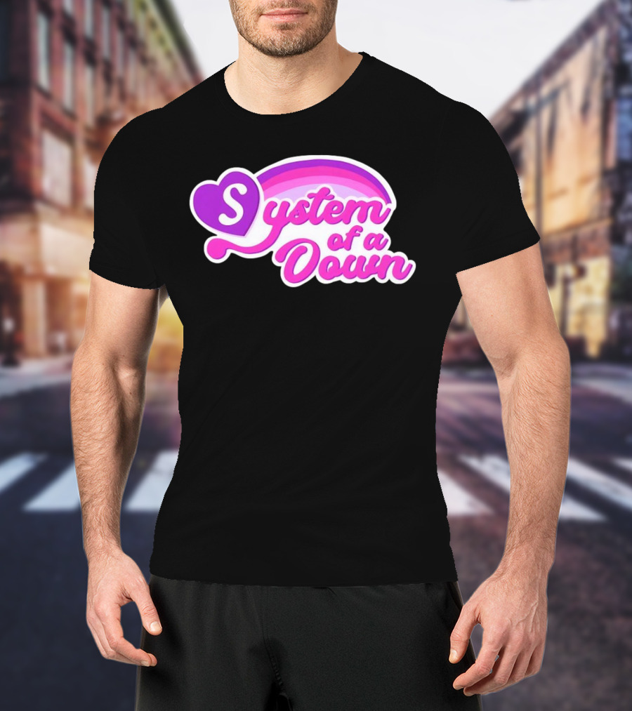 System Of A Down Rainbow Heart T-Shirt