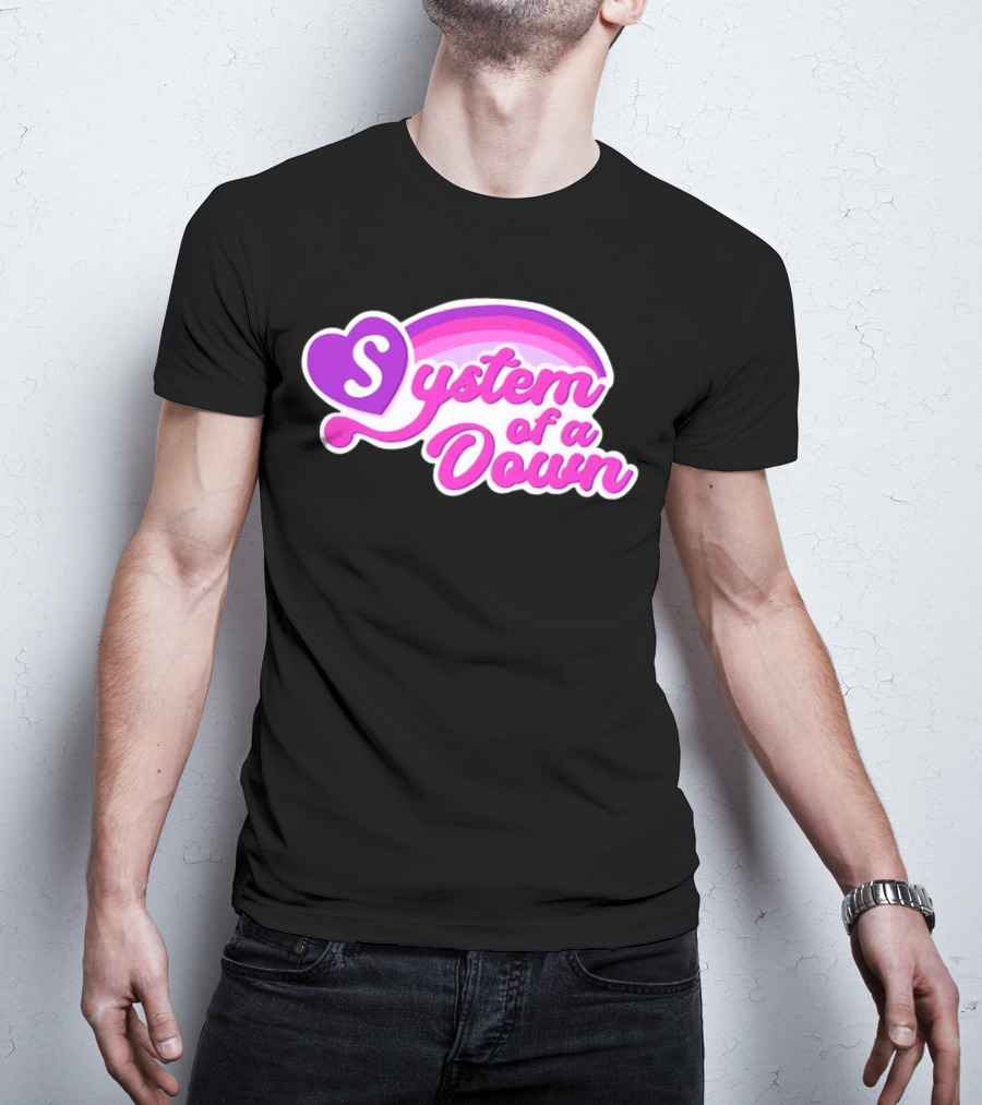 System Of A Down Rainbow Heart T-Shirt