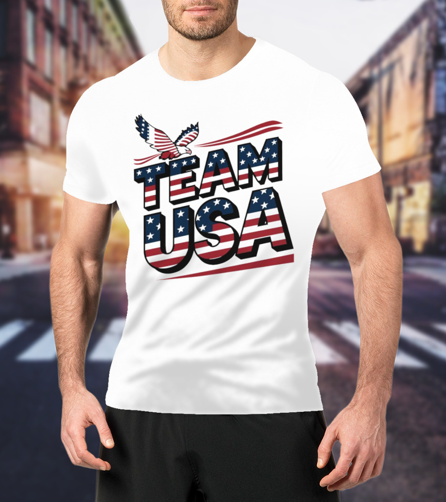 Team USA Eagle Flag Patriotic T-Shirt