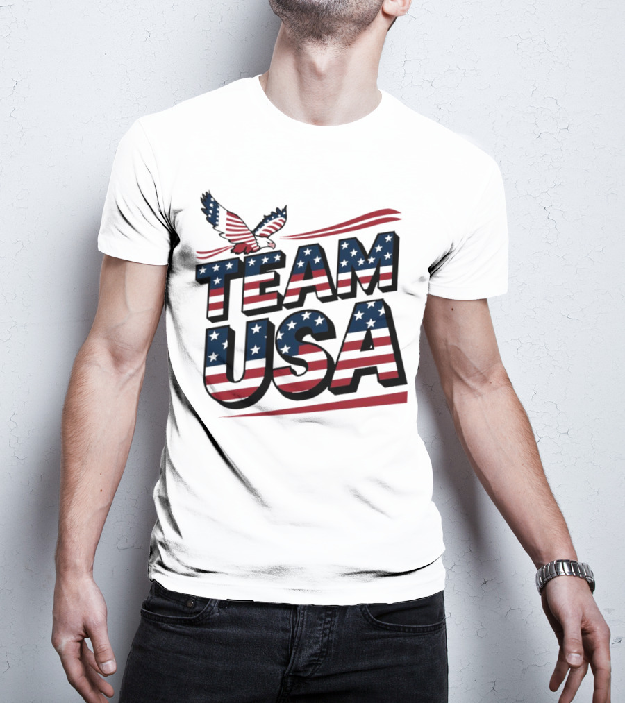 Team USA Eagle Flag Patriotic T-Shirt