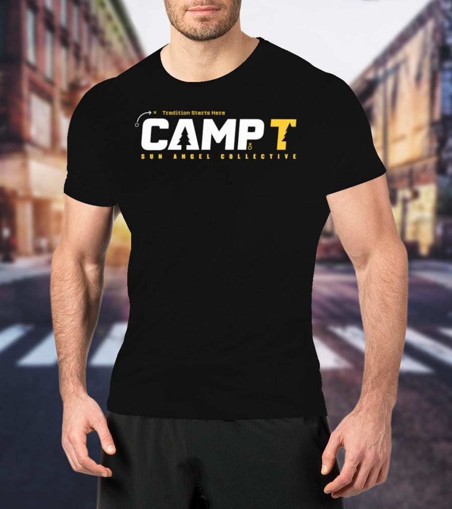 Tradition Starts Here Camp T Sun Angel Collective T-Shirt