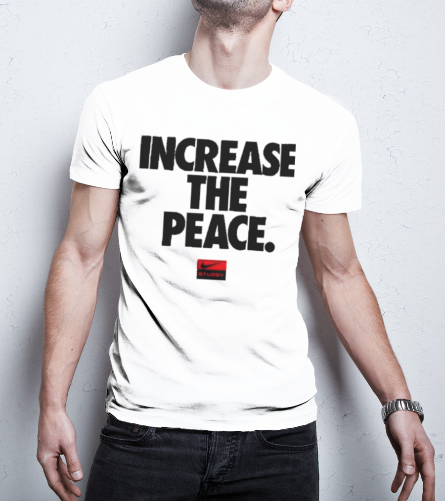 Increase The Peace Stussy Red Swoosh T-Shirt