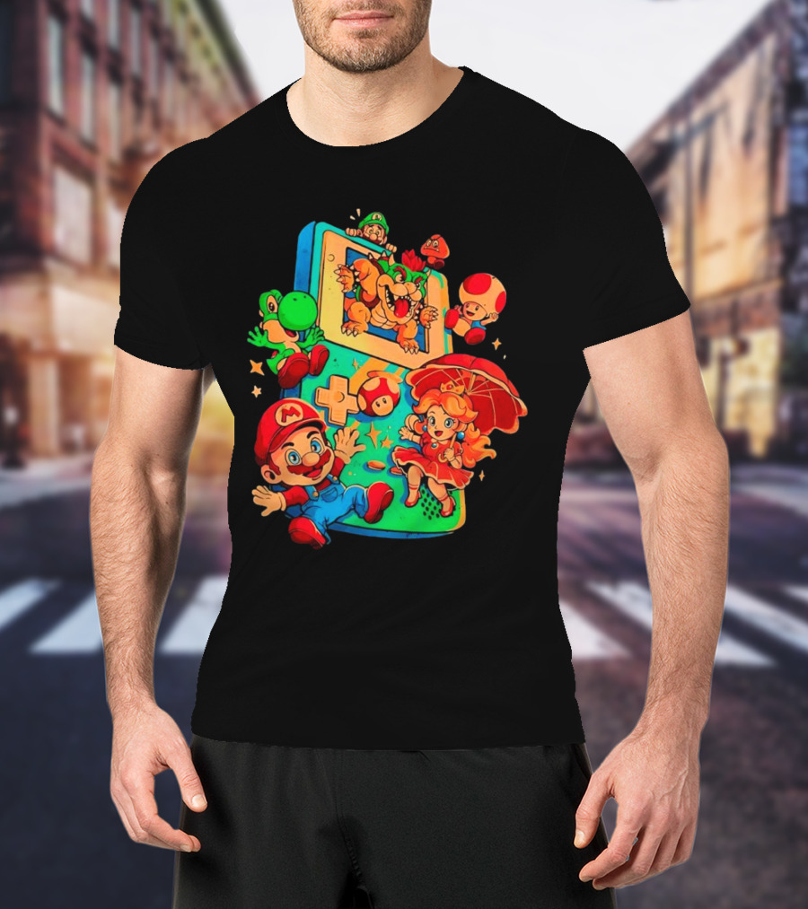 Super Mario Plumber Adventure Characters Game Icons T-Shirt