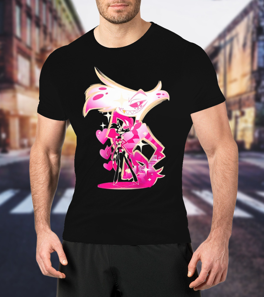 Angel Dust And Alastor Design Hazbin Hotel Series T-Shirt