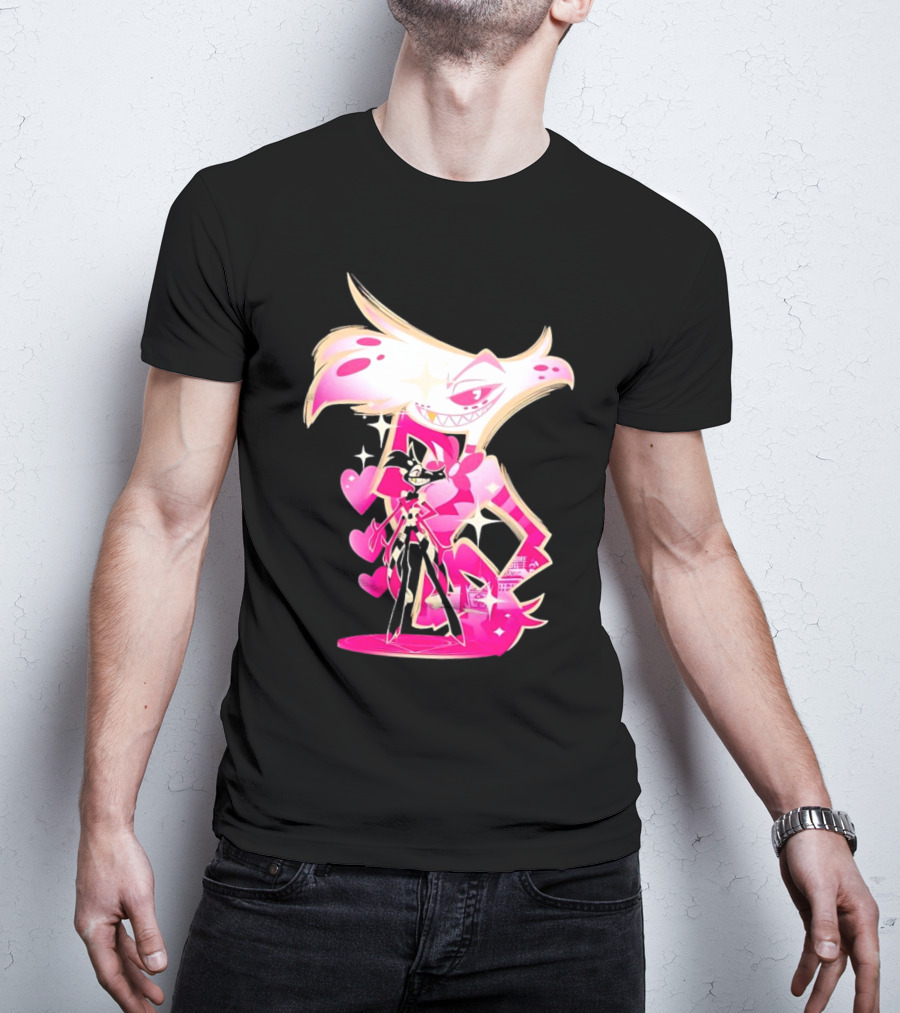 Angel Dust And Alastor Design Hazbin Hotel Series T-Shirt