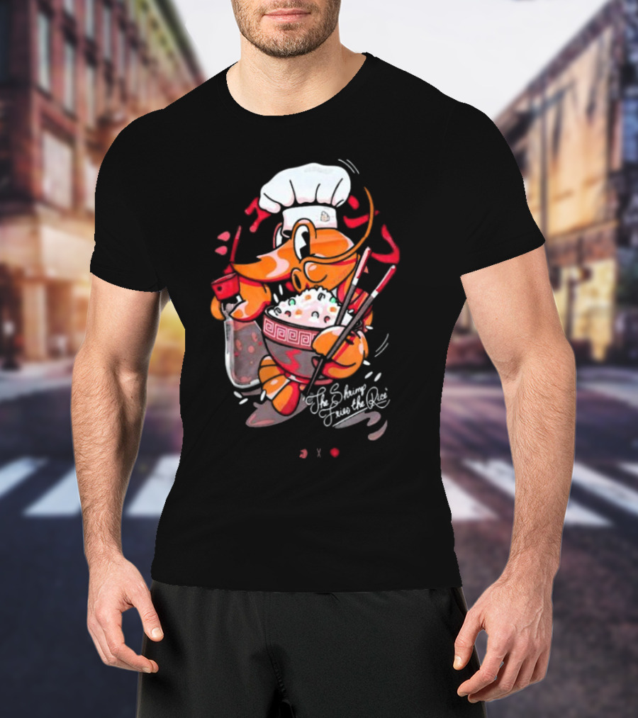 The Shrimp Fried Rice Chef With Chopsticks And Soda Cup T-Shirt