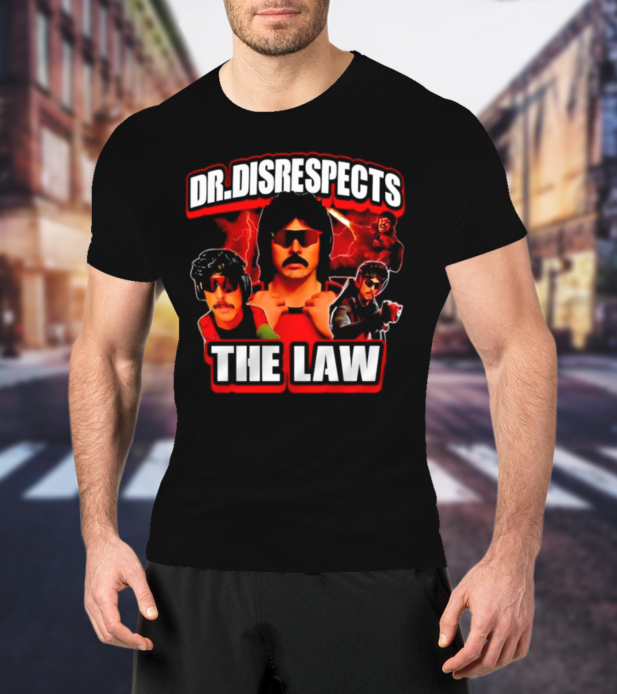 Dr Disrespects The Law Gamer Lightning Action T-Shirt