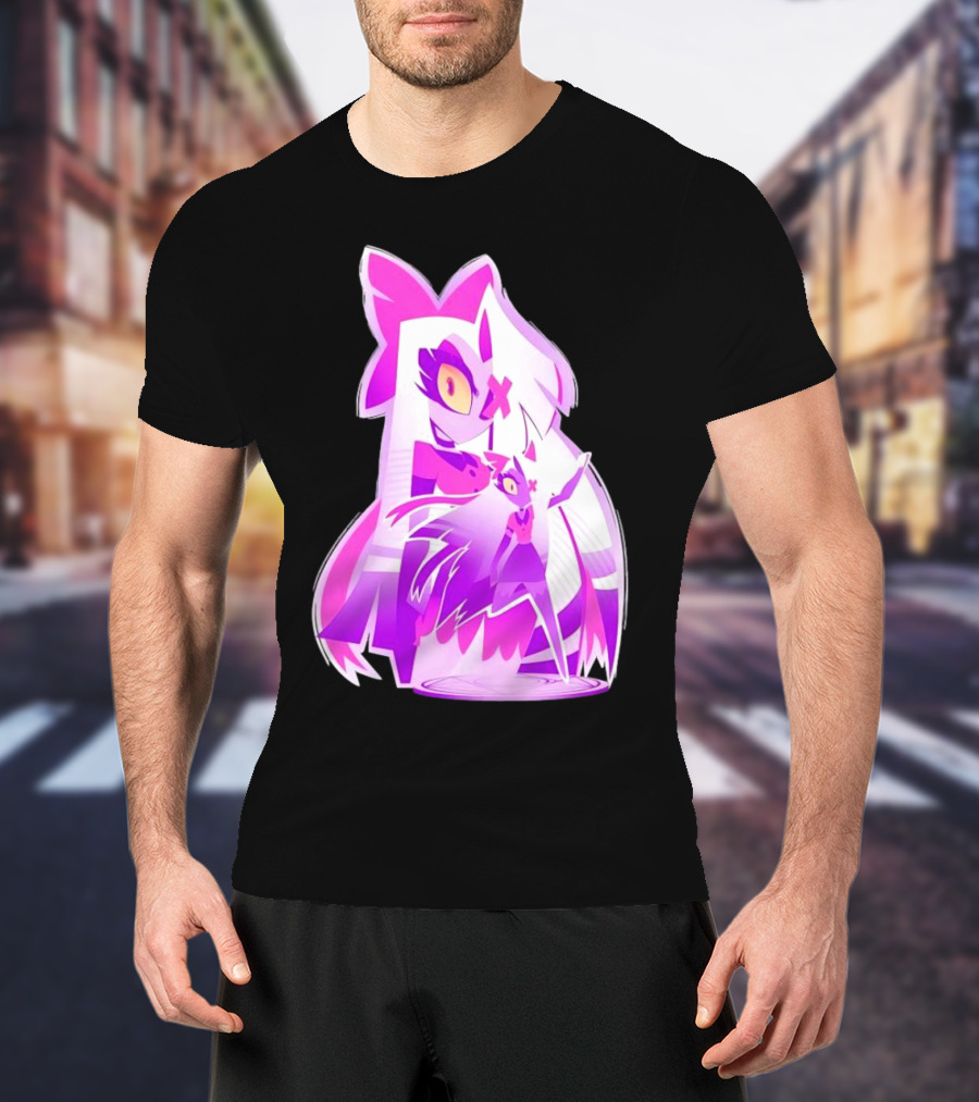 Exorcist Angel Hazbin Hotel Game Purple Character T-Shirt
