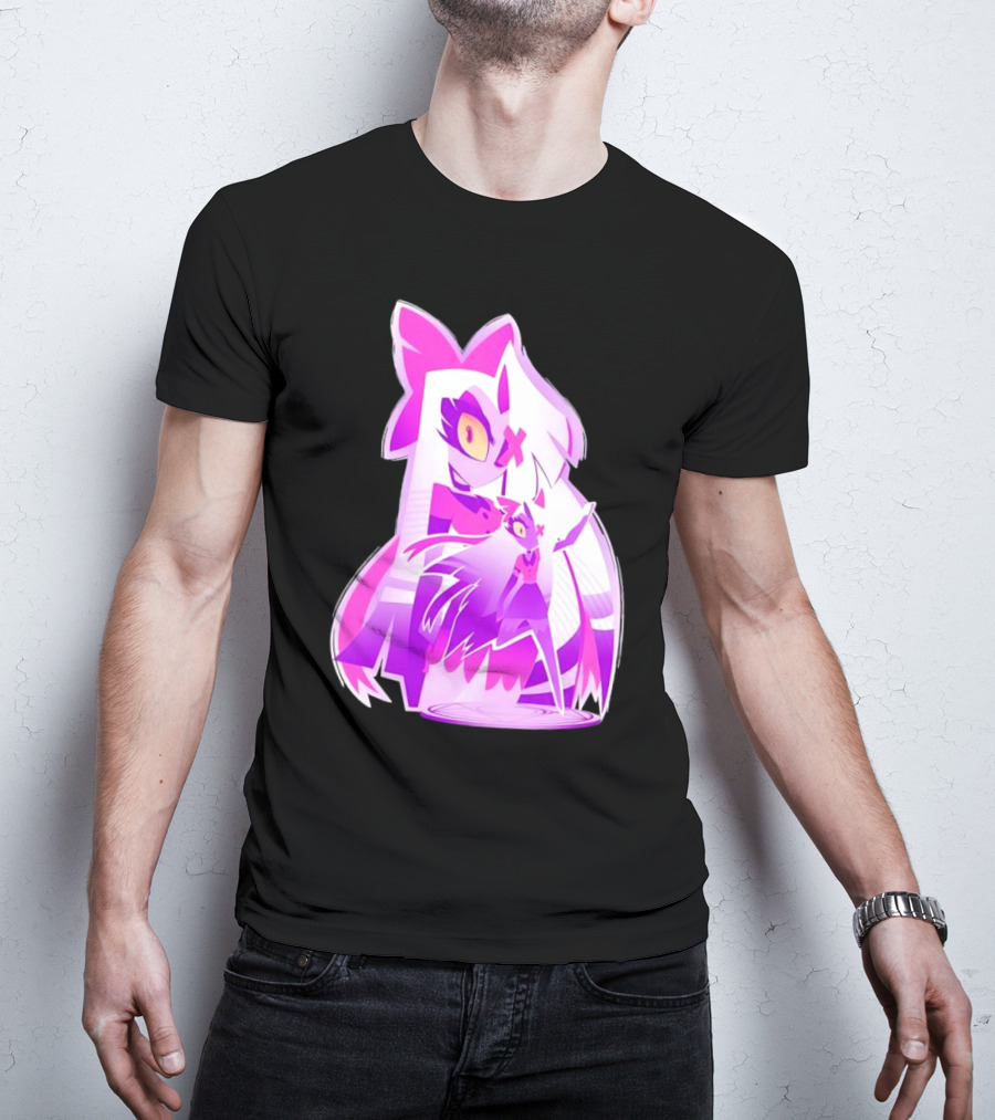 Exorcist Angel Hazbin Hotel Game Purple Character T-Shirt
