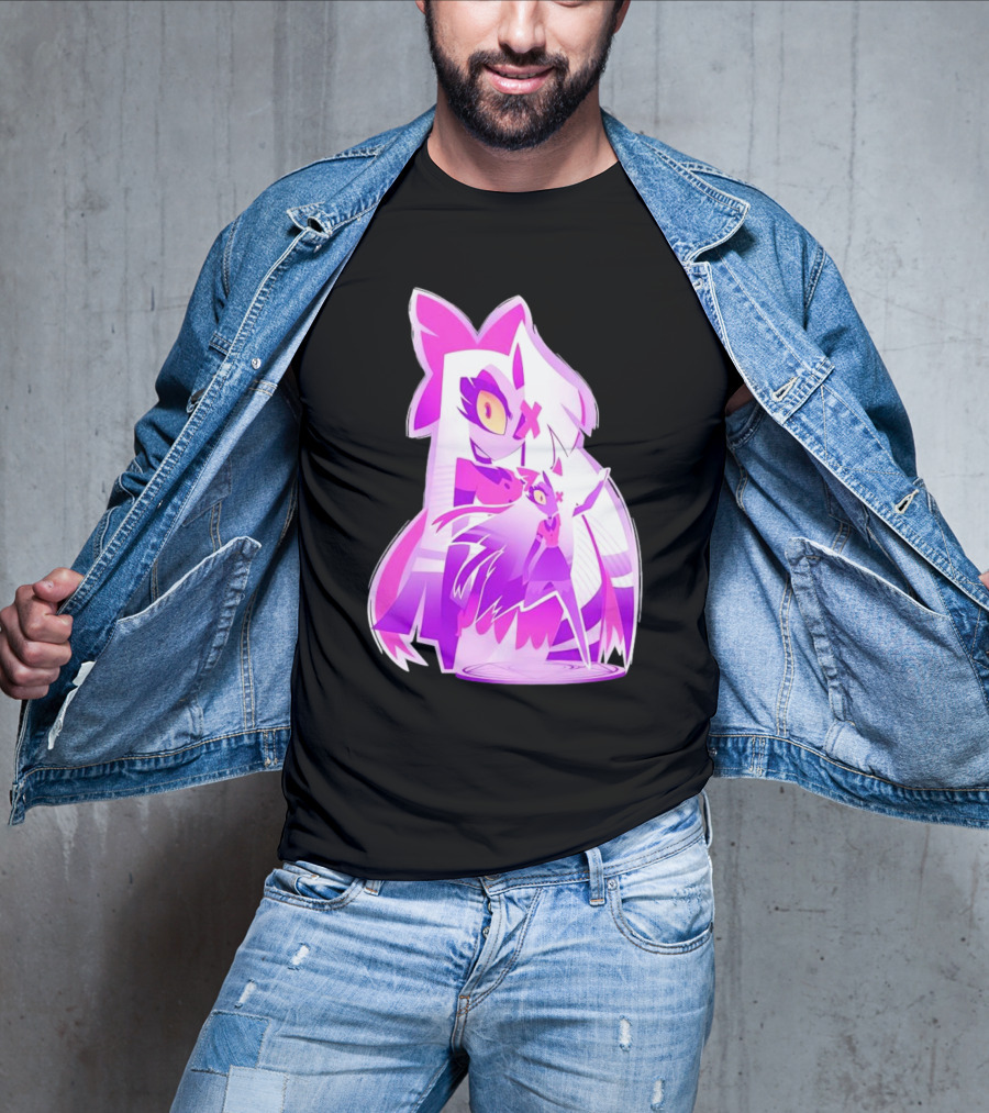 Exorcist Angel Hazbin Hotel Game Purple Character T-Shirt