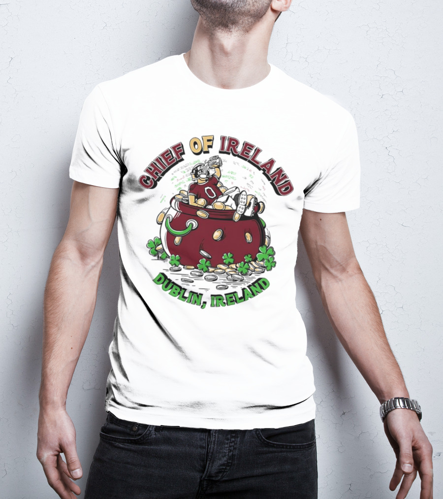 Chief Of Ireland Dublin Ireland Pot Of Gold And Shamrock-Themed T-Shirt