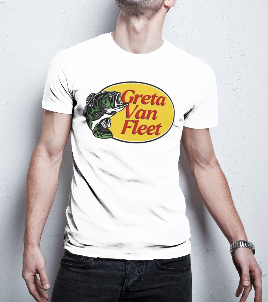 Greta Van Fleet Bass Fishing Oval Bass Emblem T-Shirt