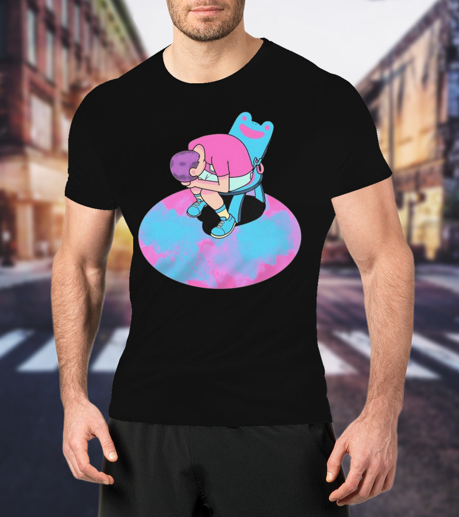 Bell Tolls X My Bells Child In Chair Art With Pink And Blue Palette T-Shirt