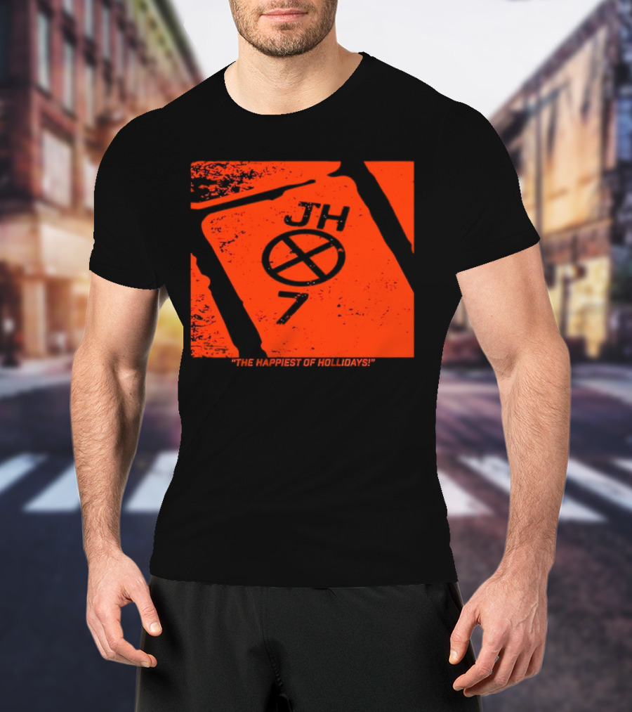 Jackson Holliday JH7 The Happiest Of Hollidays Baltimore Orioles EUTAW St T-Shirt