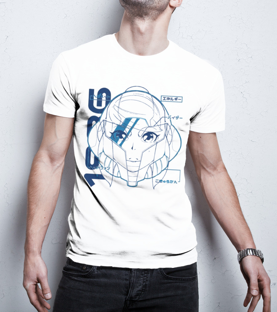 Samus Aran Metroid Heroine 1986 Visor Energy Icon Japanese T-Shirt