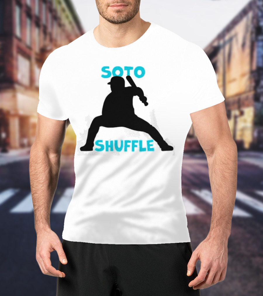 New York Yankees Soto Shuffle Silhouette Baseball Stance T-Shirt