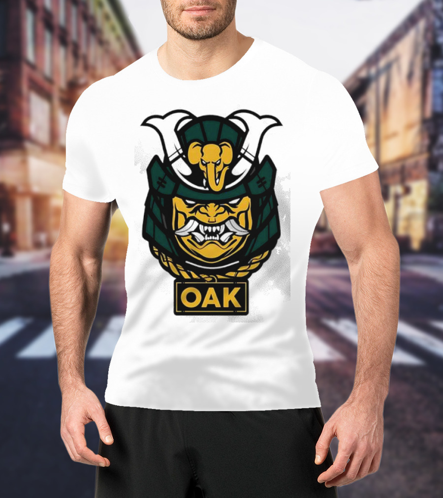 Oakland Athletics Samurai OAK Aggressive Mask T-Shirt