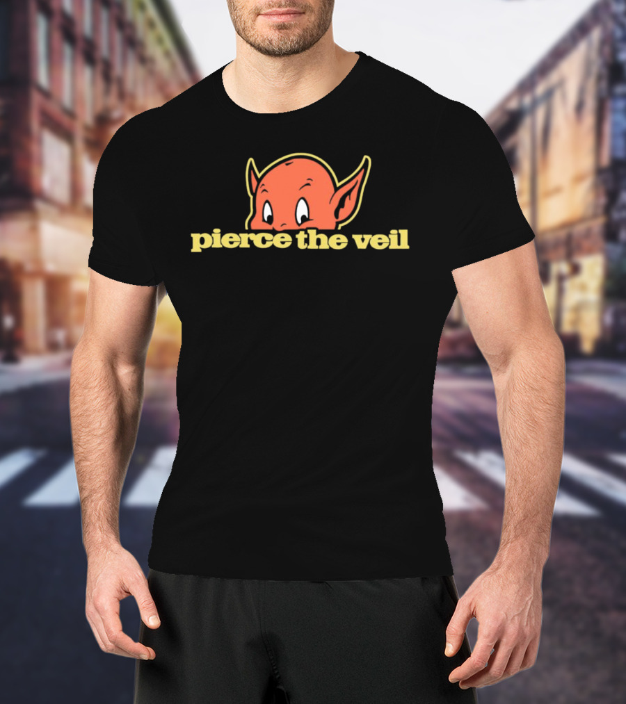 Pierce The Veil Devil Icon Red Cartoon Head T-Shirt