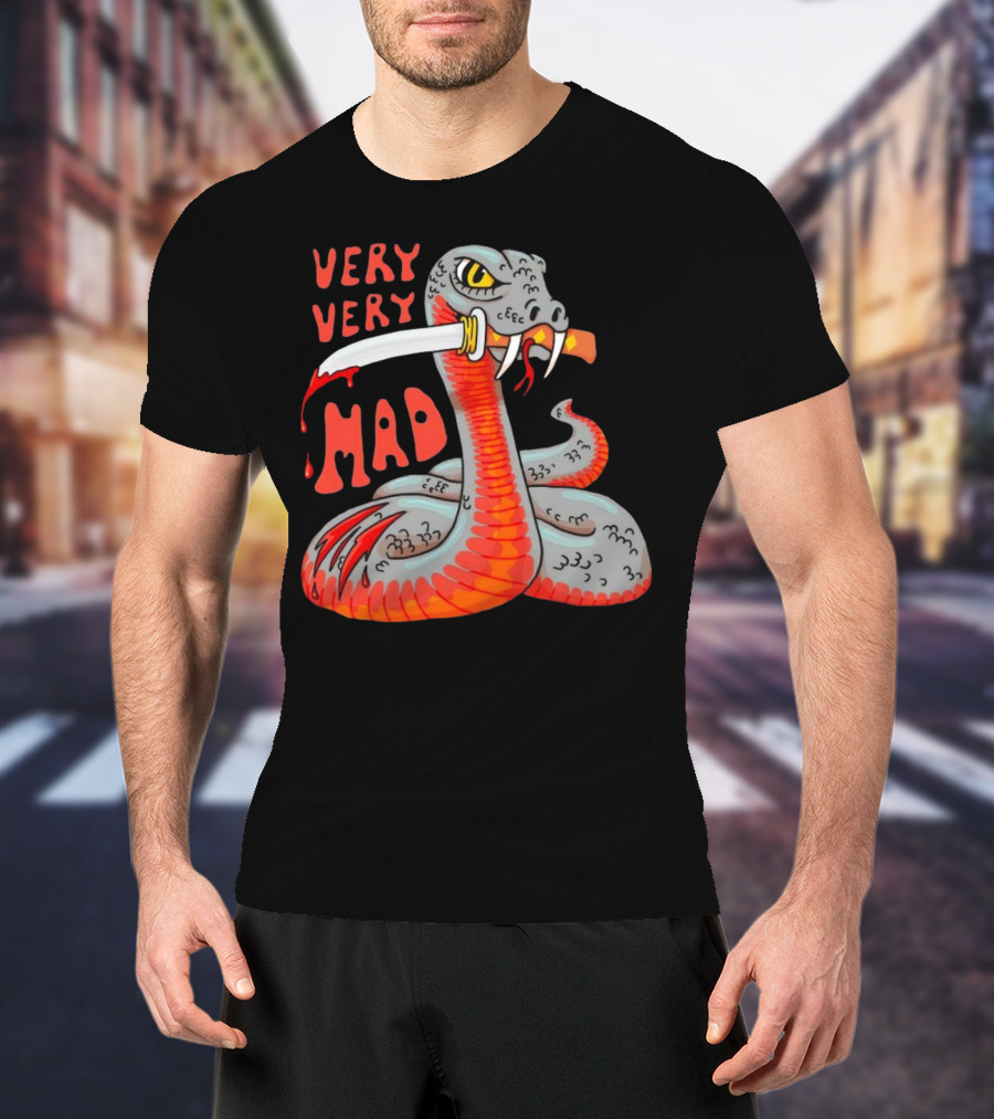 Very Very Mad Snake With Knife T-Shirt