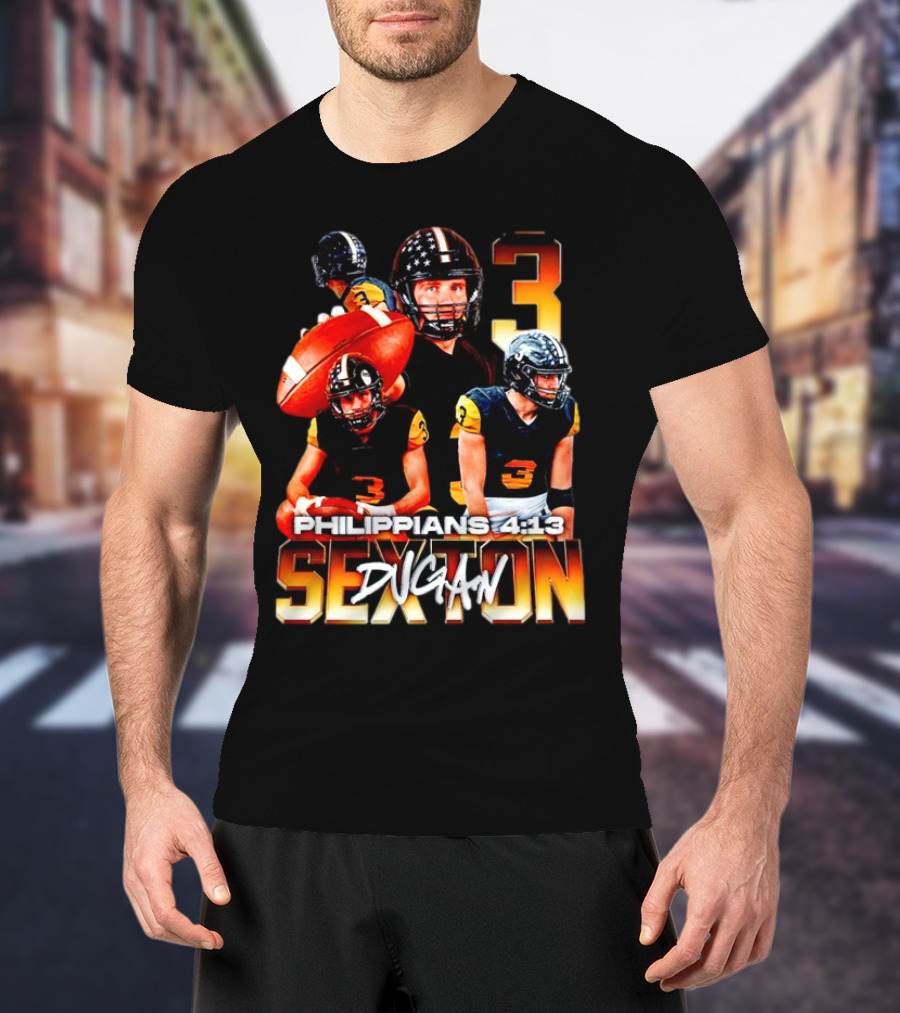 Southwestern Pirates Dugan Sexton Philippians 4:13 Number 3 T-Shirt