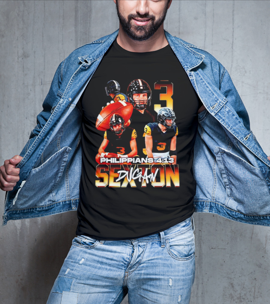 Southwestern Pirates Dugan Sexton Philippians 4:13 Number 3 T-Shirt