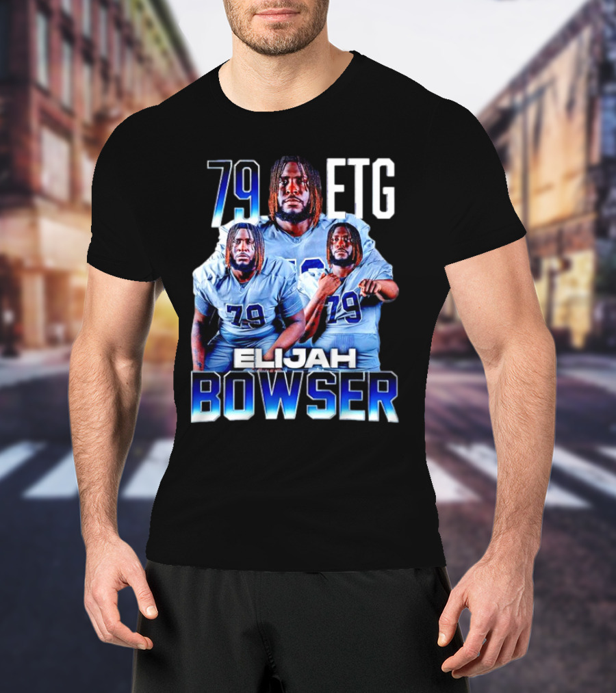 Elijah Bowser 79 ETG Football Player Montage T-Shirt