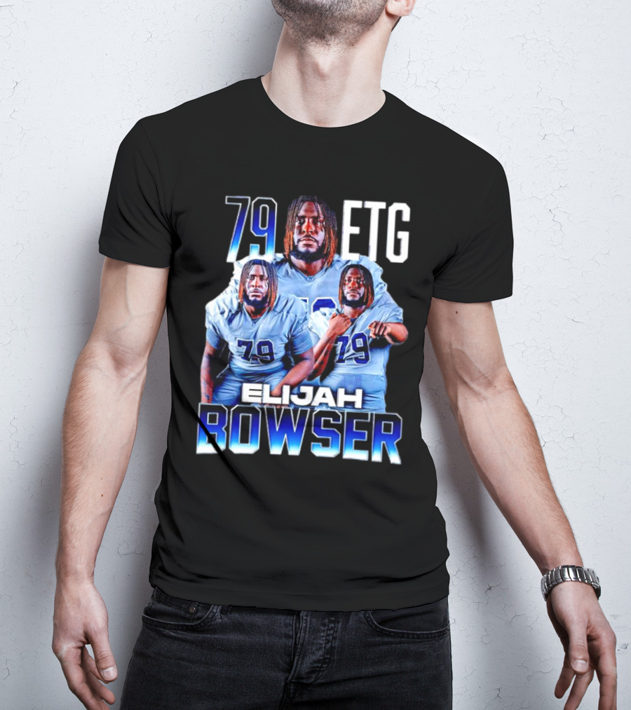 Elijah Bowser 79 ETG Football Player Montage T-Shirt