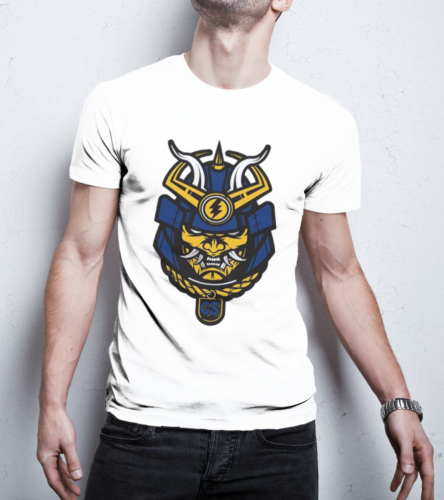 Golden State Warriors GS Samurai Helmet Emblem T-Shirt