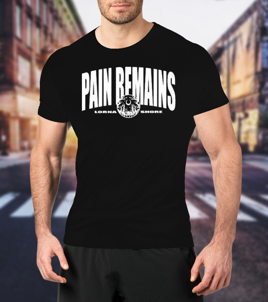 Lorna Shore Pain Remains Logo With Lunar And Forest Motif T-Shirt