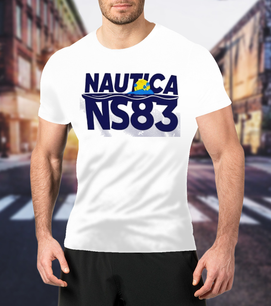 Nautica NS83 Ocean Wave And Globe T-Shirt