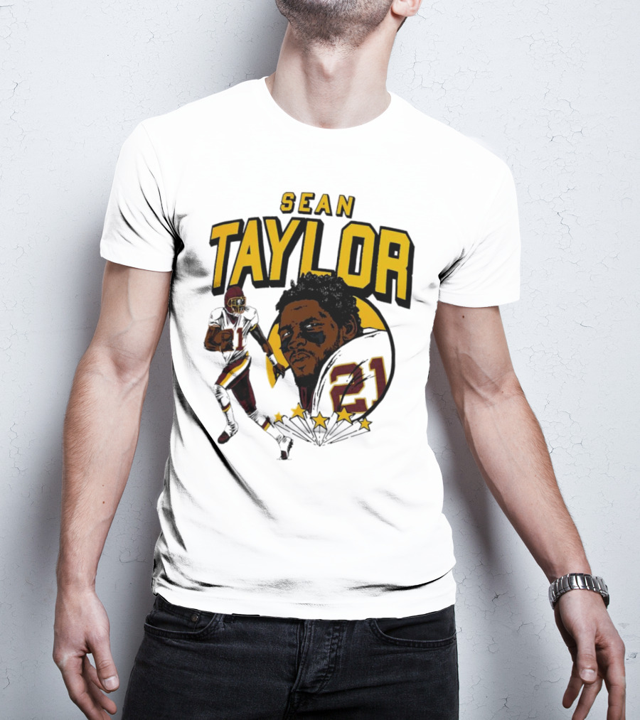 Sean Taylor Washington Commanders Caricature Player Signature T-Shirt