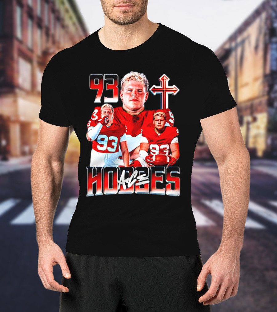 93 Ace Hodges Oklahoma Sooners Football Player Cross T-Shirt