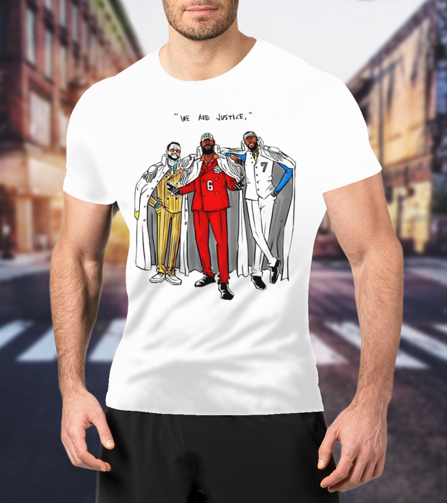 Jay Kim We Are Justice One Piece Anime Three Admirals T-Shirt
