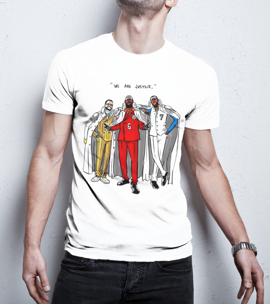 Jay Kim We Are Justice One Piece Anime Three Admirals T-Shirt