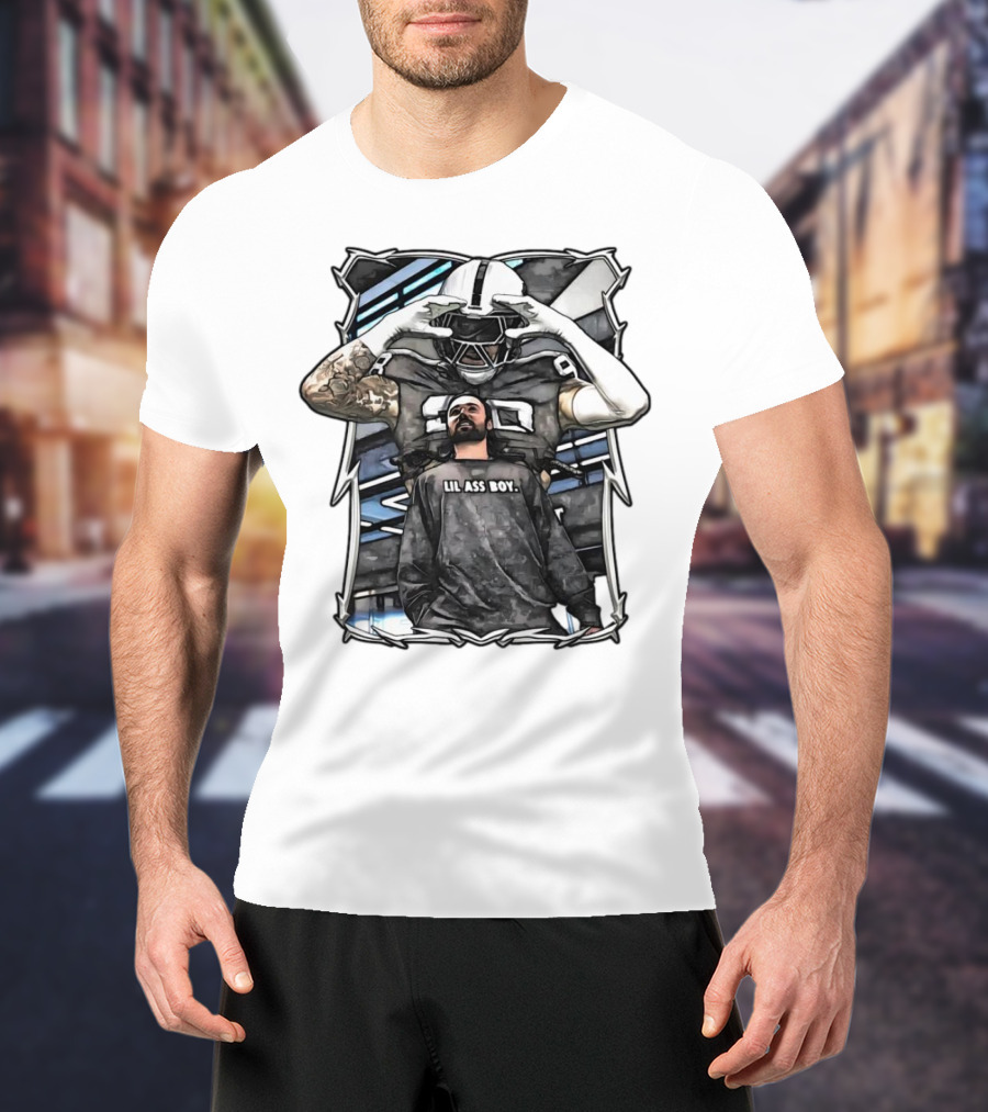 Las Vegas Raiders Maxx Crosby Lil Ass Boy Text With Football Player T-Shirt