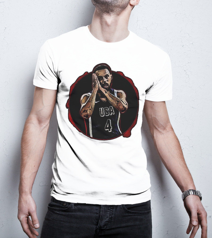Stephen Curry Night Night USA Basketball Team Paris T-Shirt