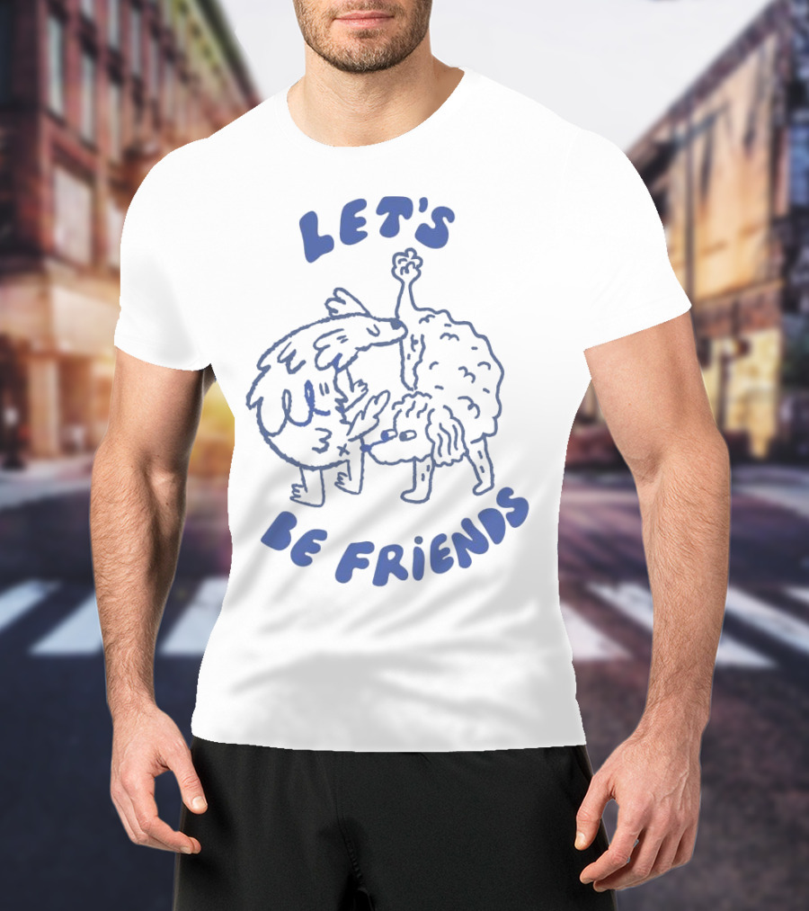 LET'S BE FRIENDS Turkey And Dog Embrace T-Shirt