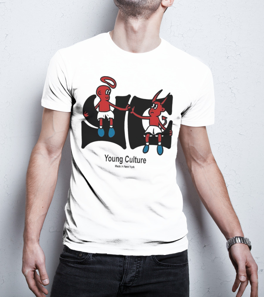 Young Culture Made In New York Best Buds Angel Devil Duo T-Shirt