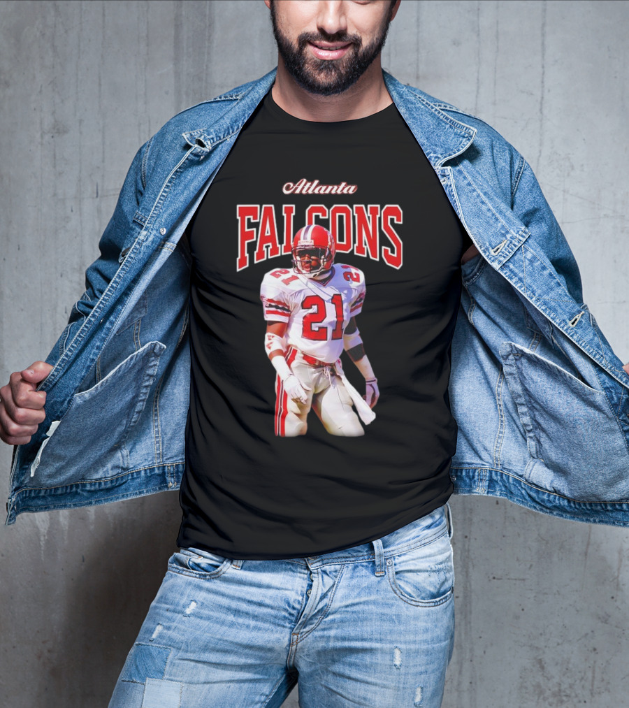 Atlanta Falcons Deion Sanders Retired Player 21 Sideline Legend T-Shirt