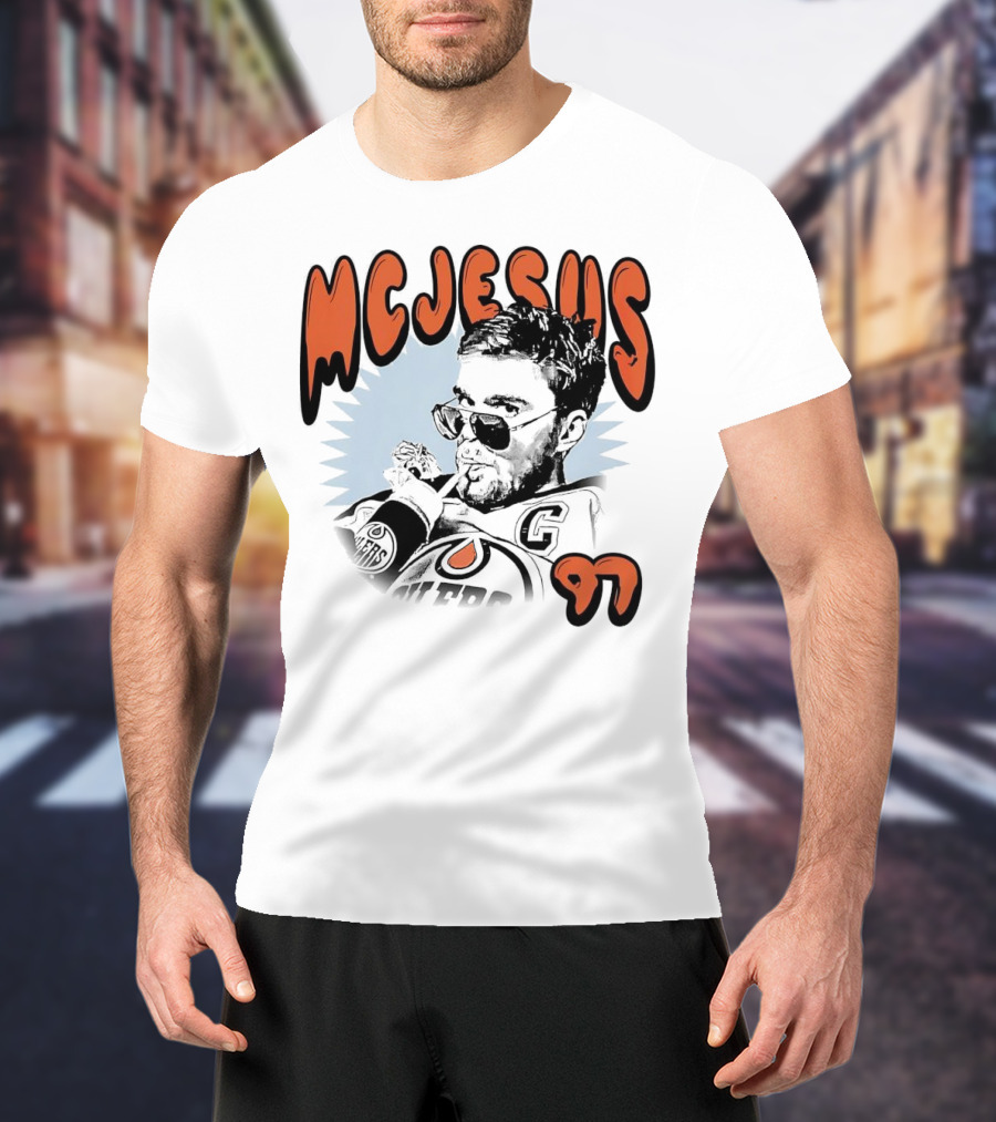 Edmonton Oilers McJesus 97 Connor McDavid T-Shirt