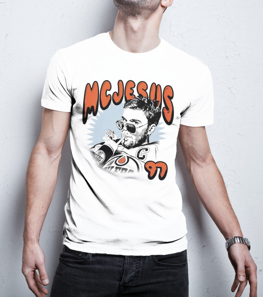Edmonton Oilers McJesus 97 Connor McDavid T-Shirt