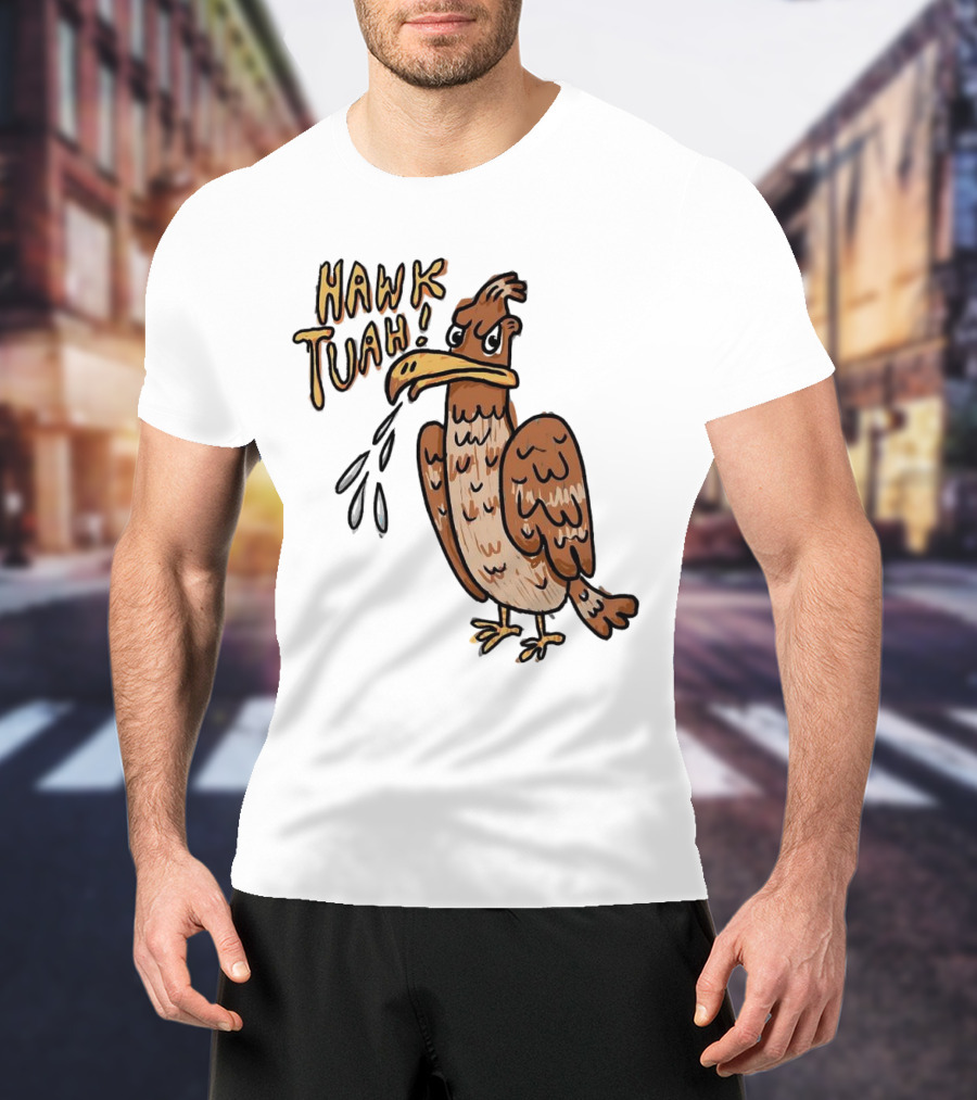 Hawk Tuah Tough Angry Bird With Spilled Ink T-Shirt