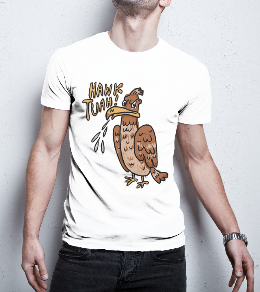 Hawk Tuah Tough Angry Bird With Spilled Ink T-Shirt