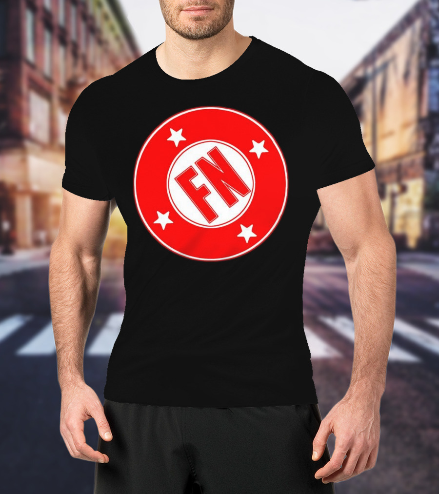 ALL FN Wrestling Red Circle Stars Shield T-Shirt