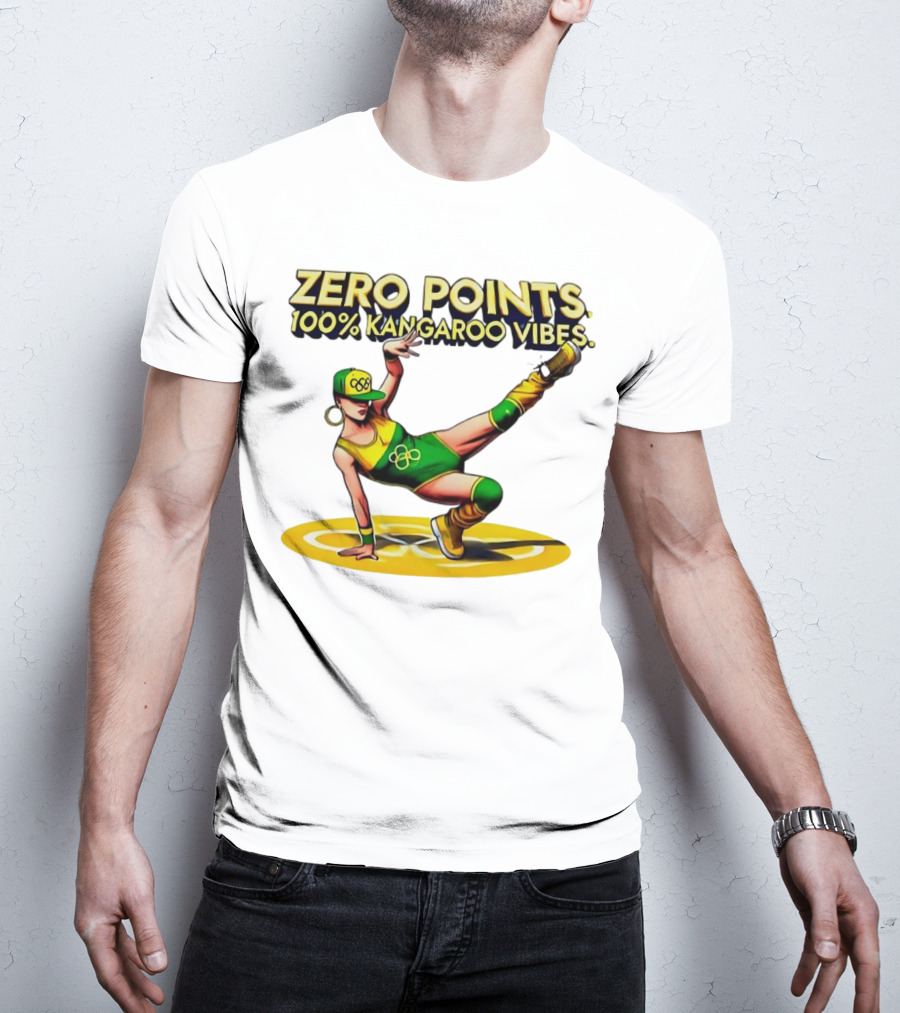 Zero Points 100% Kangaroo Vibes Breakdancing RayGun T-Shirt