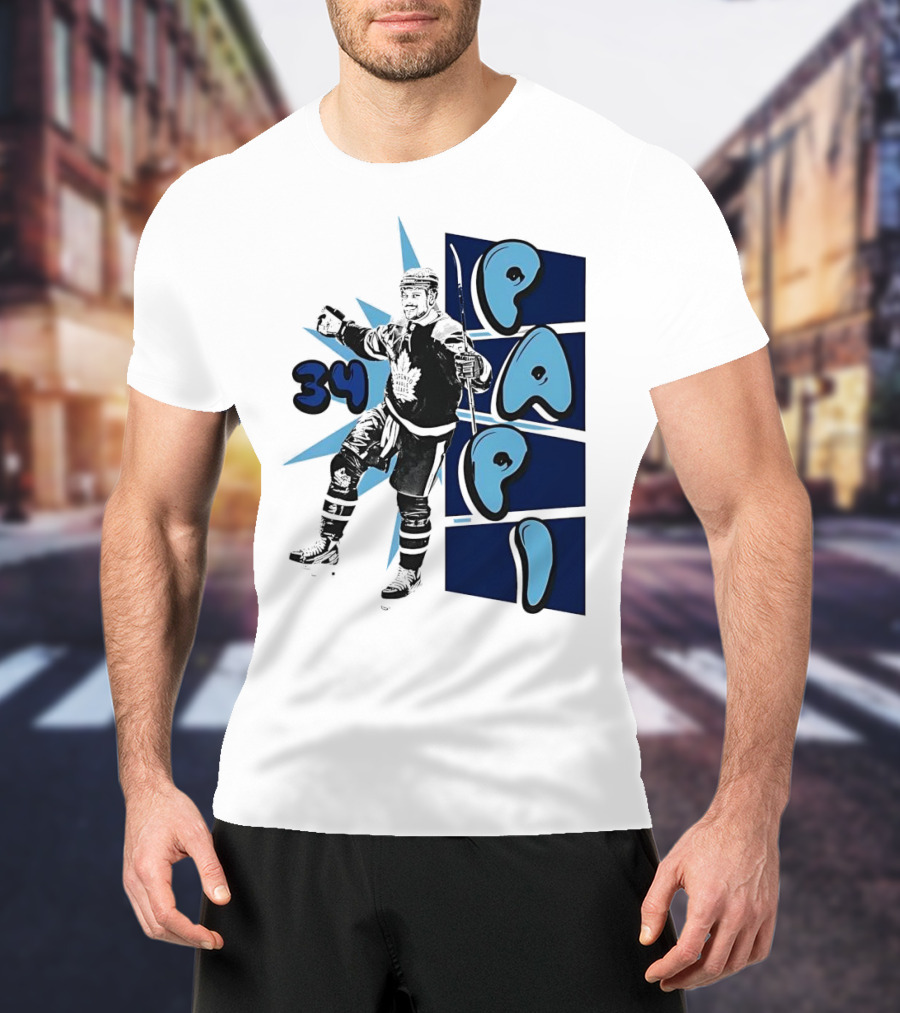 Toronto Maple Leafs Auston Matthews 34 Papi Hockey Legend T-Shirt