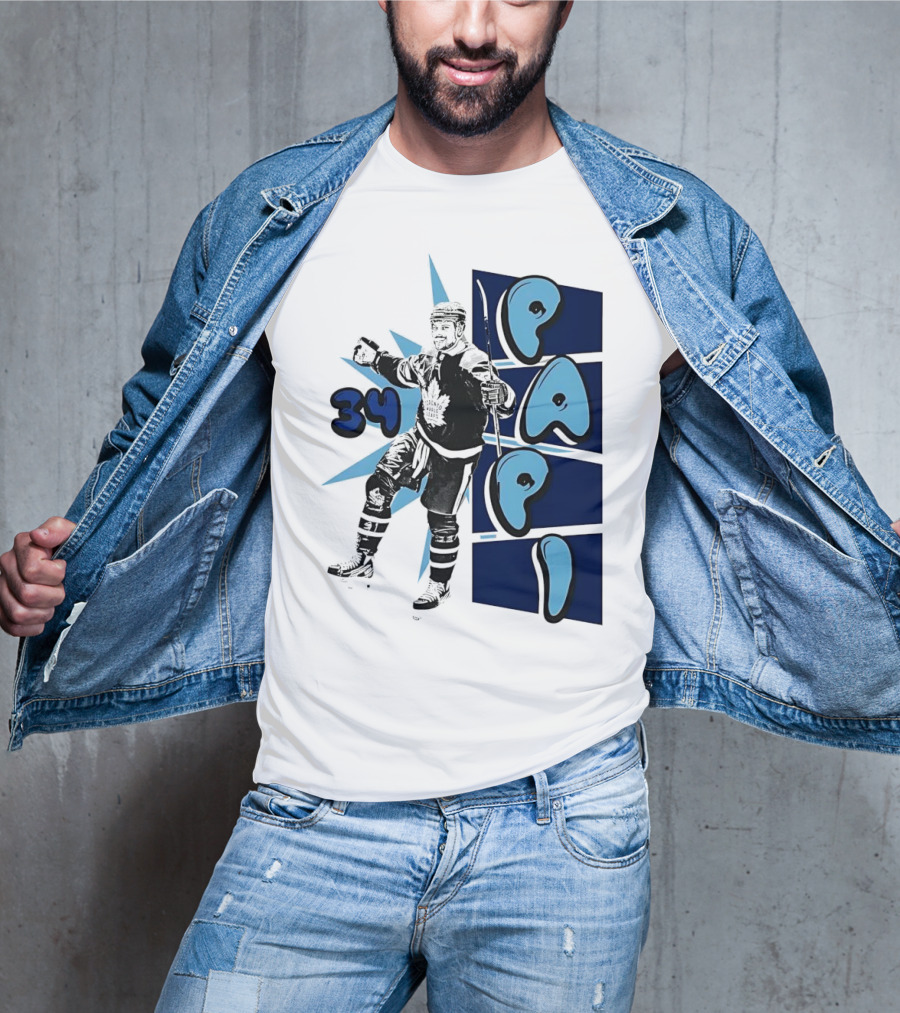 Toronto Maple Leafs Auston Matthews 34 Papi Hockey Legend T-Shirt
